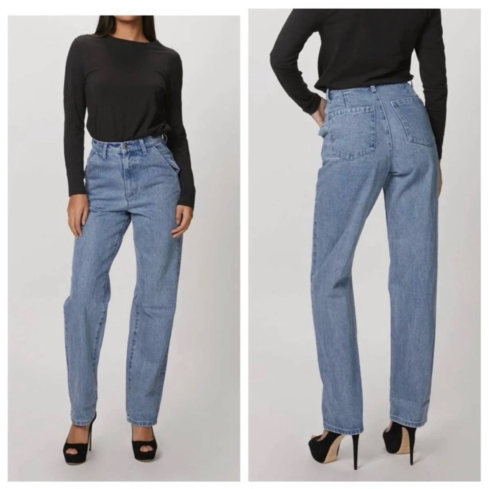 WeWoreWhat Women's Mom Jeans Indigo Rigid Denim Size 24